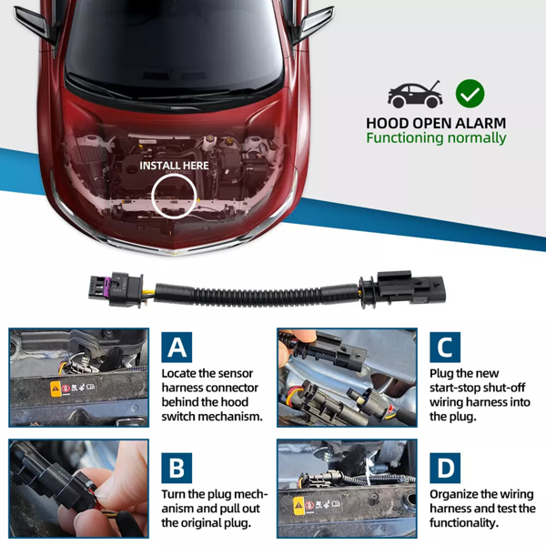 自动启停线束-2019-2024 GMC旁路/跳线禁用消除器-12