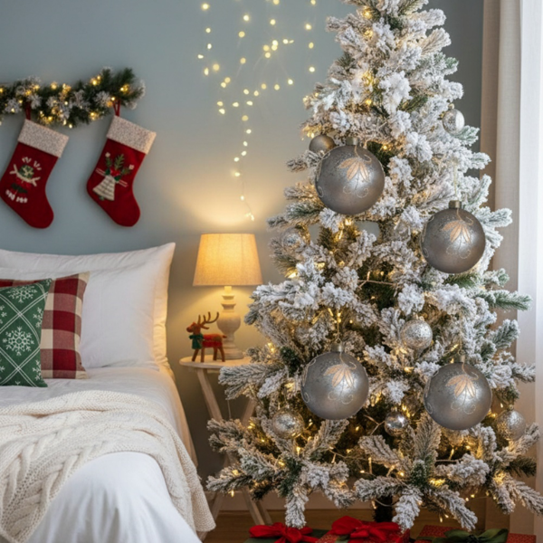 4件套4.7英寸圣诞球装饰品玻璃悬挂装饰品，用于节日树派对装饰用品FBA发货-4