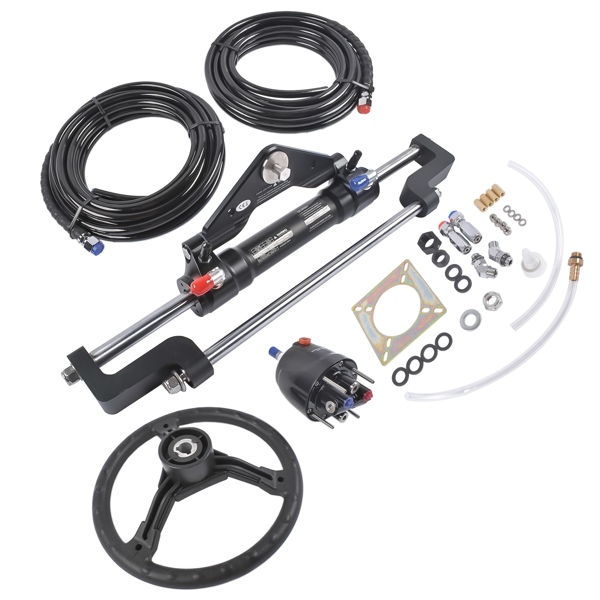A3 液压方向舵机套件 HO5124 468(KGF) Complete Marine Hydraulic Steering System w/ 2 x 24ft Hoses-7
