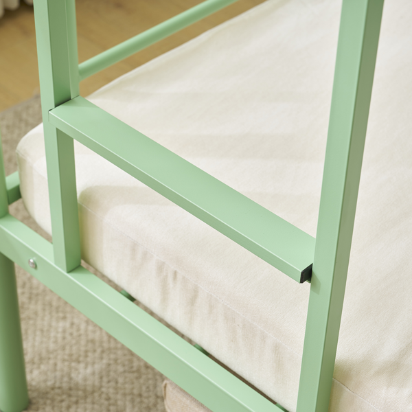 【同款编码：16810825】青色 Twin 双层圆立柱横管护栏竖直梯 铁床 美国-8