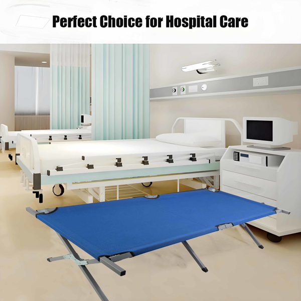 行军床 户外露营床，折叠轻便床，便携式露营床，带便携包，适合成人徒步狩猎旅行  蓝色-8