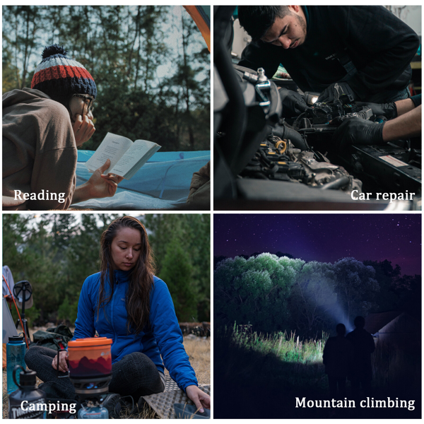 USB可充电LED手电筒探照灯工作灯8模式手电筒户外露营徒步手电筒(TK/TMEU下自提)-10