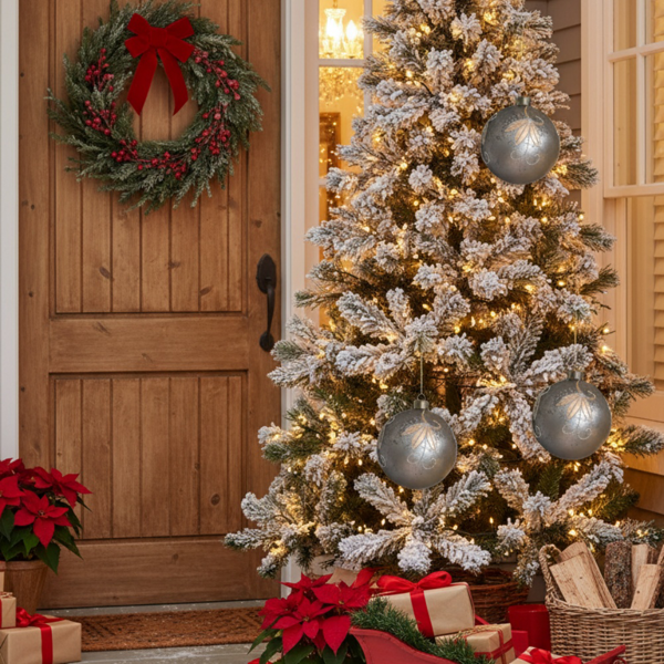 4件套4.7英寸圣诞球装饰品玻璃悬挂装饰品，用于节日树派对装饰用品FBA发货-16