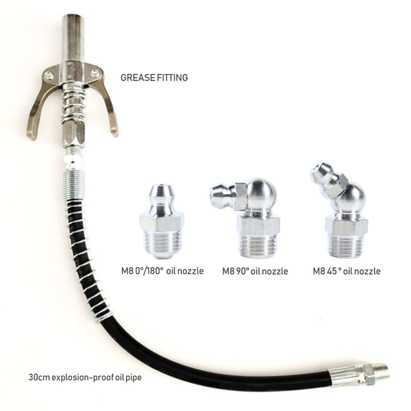 (2套）双手柄锁钳油嘴高压油脂枪耦合器+适配器套件(TK/TMEU下自提)-5
