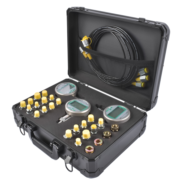 液压测试套件 Digital Pressure Test Kit with 22 Connectors, Dual-Range Gauges (16MPa & 70MPa)-2
