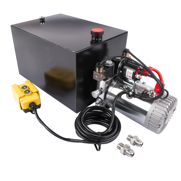 A3 液压泵 20 Quart Double Acting Hydraulic Pump 12V DC Dump Trailer Hydraulic Power Unit-4