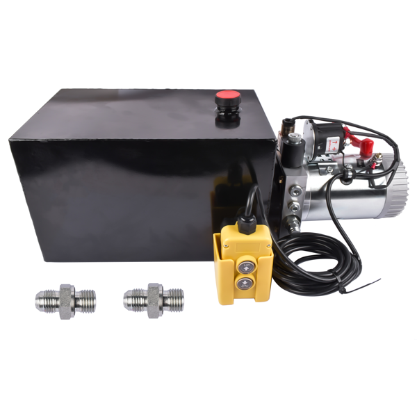 A3 液压泵 Hydraulic Power Unit 12V Single Acting Hydraulic Dump 15 Quart Steel Reservoir-4