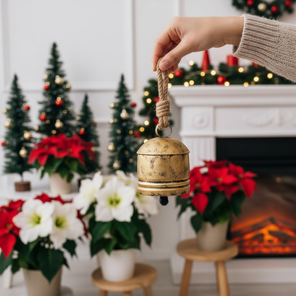 4件套圣诞钟装饰品4.5x6.1“铁制悬挂装饰品节日派对树装饰品FBA发货-18