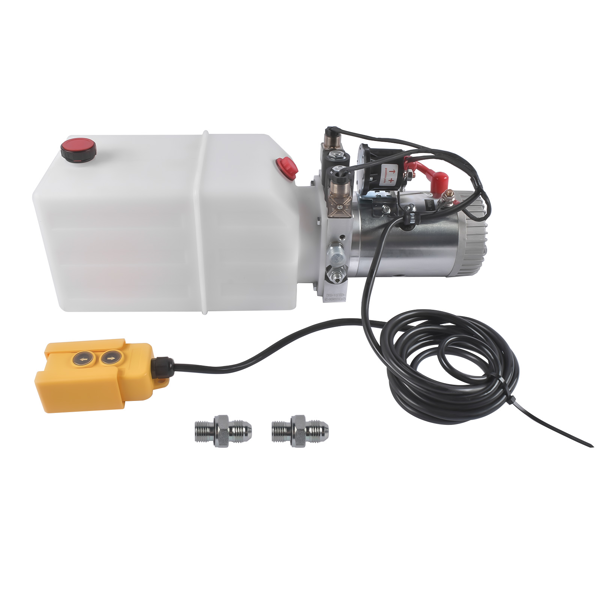 液压泵 6 Quart Double Acting Hydraulic Pump 12V Replacement for Dump Trailers SAE#6-5