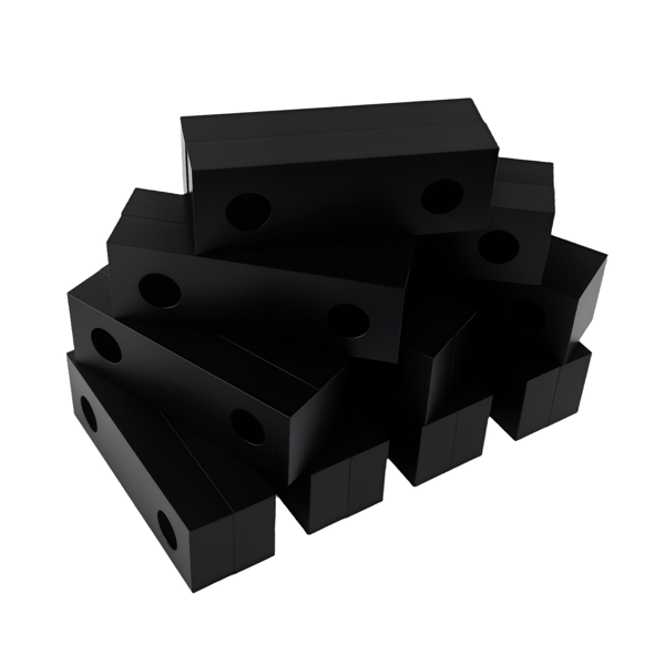 (10件装) 6×2×1英寸标准铝制软钳口套装 适用于Kurt 6英寸虎钳-6