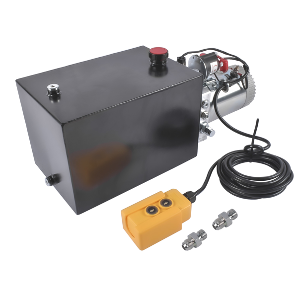 A3 液压泵 13 Quart Single Acting NEW Hydraulic Pump Black Steel Reservoir 12V Power Unit-7