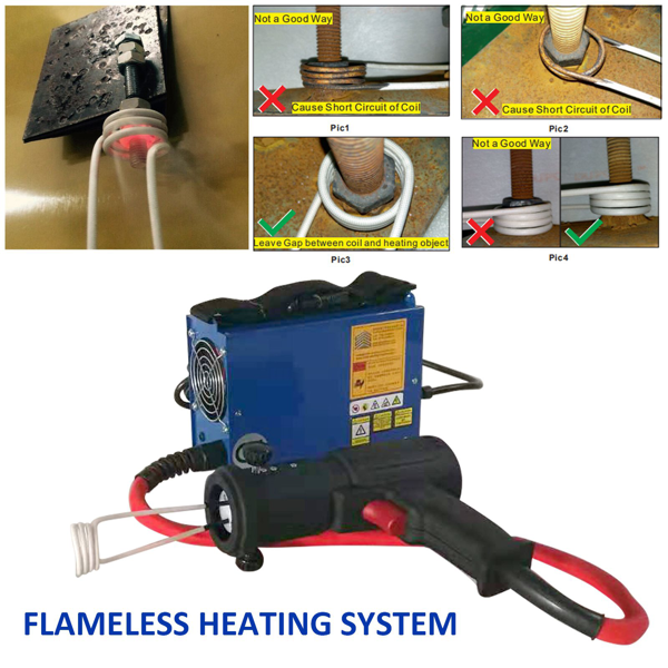 1500W磁铁用于汽车无焰加热，配备4个新线圈-9