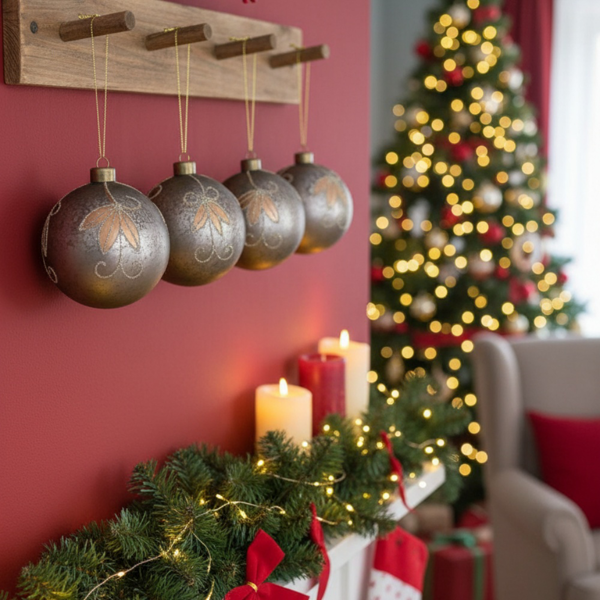 4件套4.7英寸圣诞球装饰品玻璃悬挂装饰品，用于节日树派对装饰用品FBA发货-12