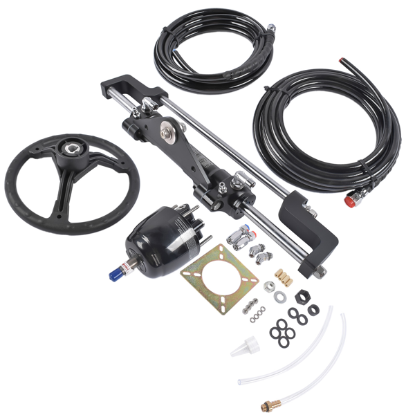 A3 液压方向舵机套件 468(KGF) Complete Marine Hydraulic Steering System w/ 2 x 18ft Hoses 6.9 Mpa-3