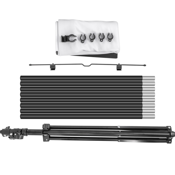 便携式带支架投影仪屏幕，户外电影屏幕，90英寸16:9，重量轻，移动紧凑，易于安装和携带，投影屏幕-2