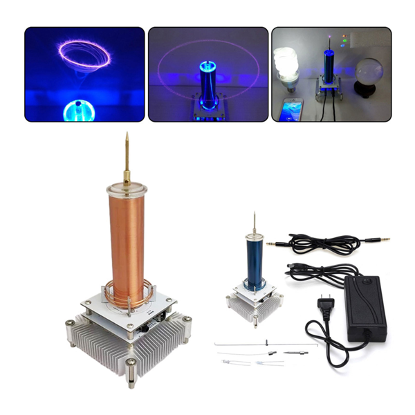 特斯拉线圈等离子扬声器音乐无线传输声音固态电源模式-8