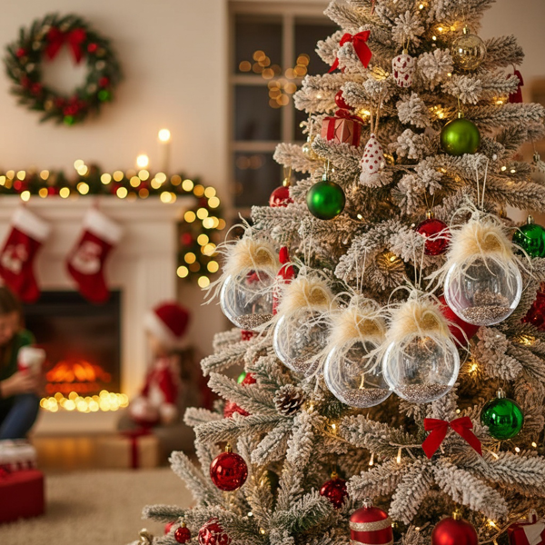 4件套4.7英寸玻璃圣诞球装饰品节日挂树装饰品，用于派对树装饰节日装饰FBA发货-6