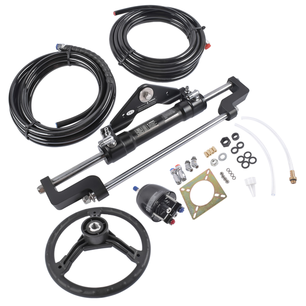 A3 液压方向舵机套件 468(KGF) Complete Marine Hydraulic Steering System w/ 2 x 18ft Hoses 6.9 Mpa-6