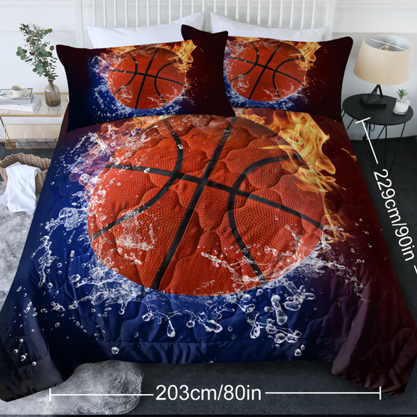 沃尔玛库存）自产数码被子 水火篮球 美国中号 （temu仅可自提）-8