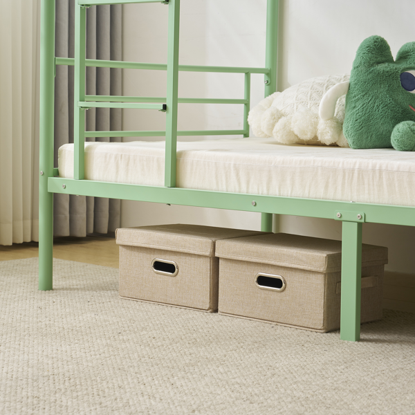 【同款编码：16810825】青色 Twin 双层圆立柱横管护栏竖直梯 铁床 美国-9