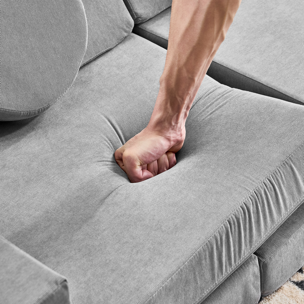 1pcs 全海绵 十四片模块设计 可自由组合 儿童沙发 灰色 灯芯绒 KS-008-7