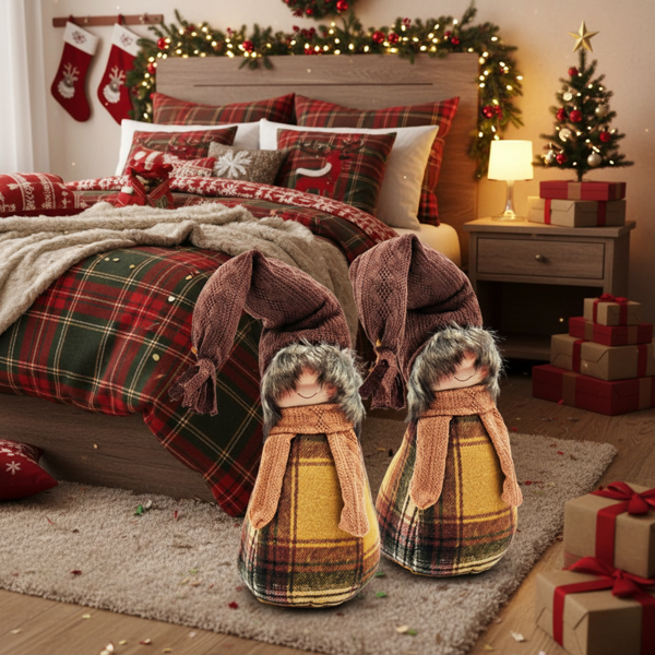 2PCS圣诞节侏儒装饰套装，感恩节和季节性家居秋季餐桌装饰FBA发货-5