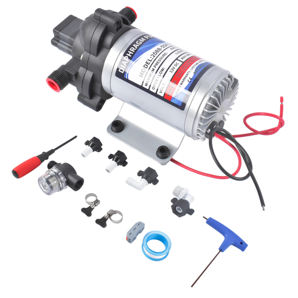 水泵 12V DC RV Fresh Water Pump 3.5 Gallons 45 psi 2088-554-144 Diaphragm Pump for Motorhome-2