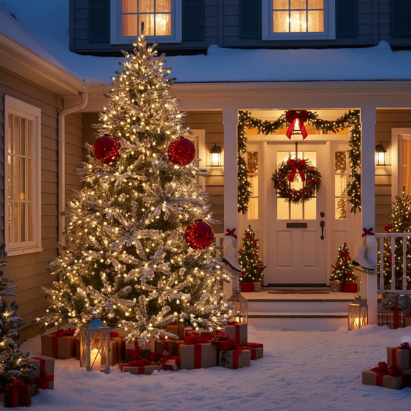 3件套6英寸红色玻璃圣诞装饰球节日树装饰品悬挂球用于派对装饰FBA发货-1