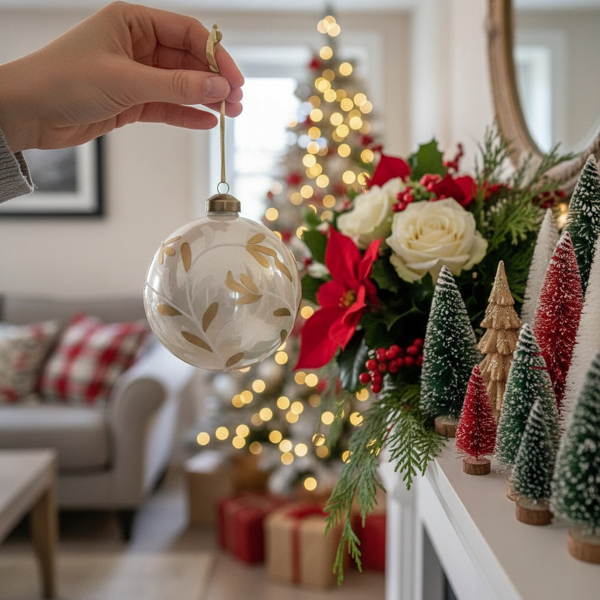 6件套3.9英寸圣诞玻璃球装饰品，用于节日树派对圣诞饰品的悬挂装饰FBA发货-10