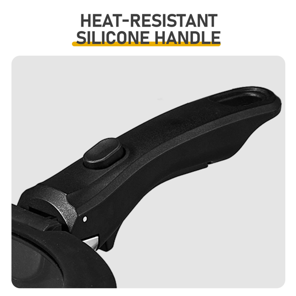 23件 七锅两盖 可拆卸手柄 烹饪锅具 黑色 铝锅套装-5