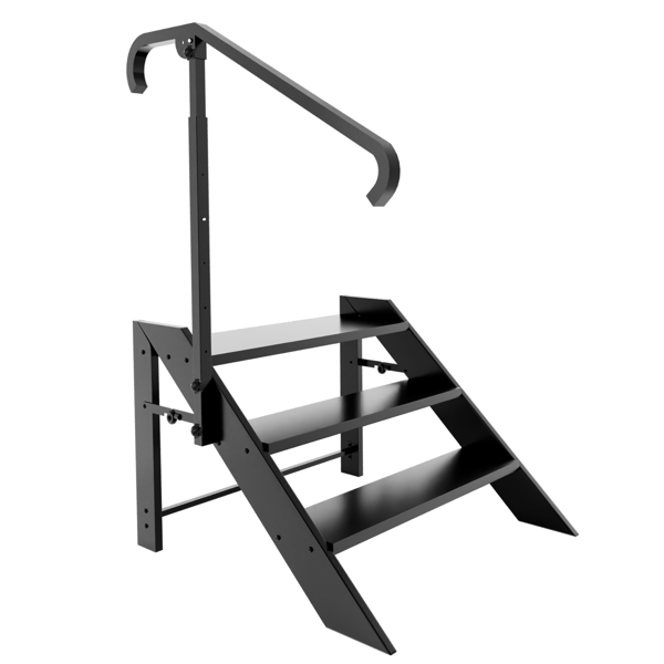 三折梯，折叠式踏脚凳，房车防滑踏板，最大承重660磅（约300公斤），适用于家庭、旅行拖车、露营车、移动房屋、水疗中心及门廊的按摩浴缸踏板。-1