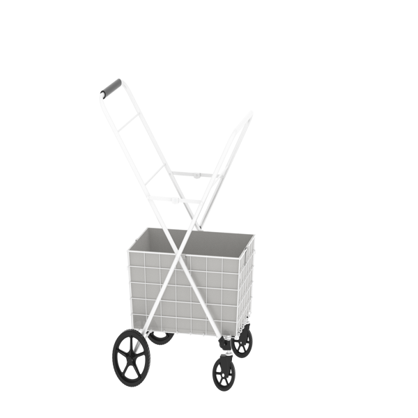 不支持自取。超大购物车，双层带轮杂货车，可折叠多功能购物车，带双篮和 360° 滚动旋转轮，适用于杂货洗衣，白色且不支持指定仓库发货-8