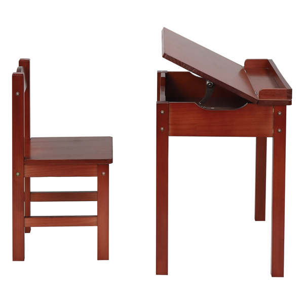 可收纳 长方形 桌面可收纳 深咖色 学习桌椅 儿童桌椅 现代 适用于3岁以上 59*40.5*55cm P2密度板 1se-10