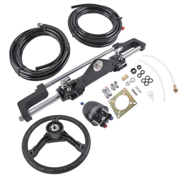 A3 液压方向舵机套件 468(KGF) Complete Marine Hydraulic Steering System w/ 2 x 18ft Hoses 6.9 Mpa-7