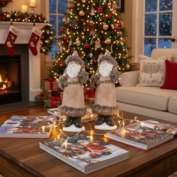 2件套圣诞节侏儒装饰品节日餐桌中心件用于派对礼物，怪异的桌面装饰品，用于家居装饰FBA发货-3