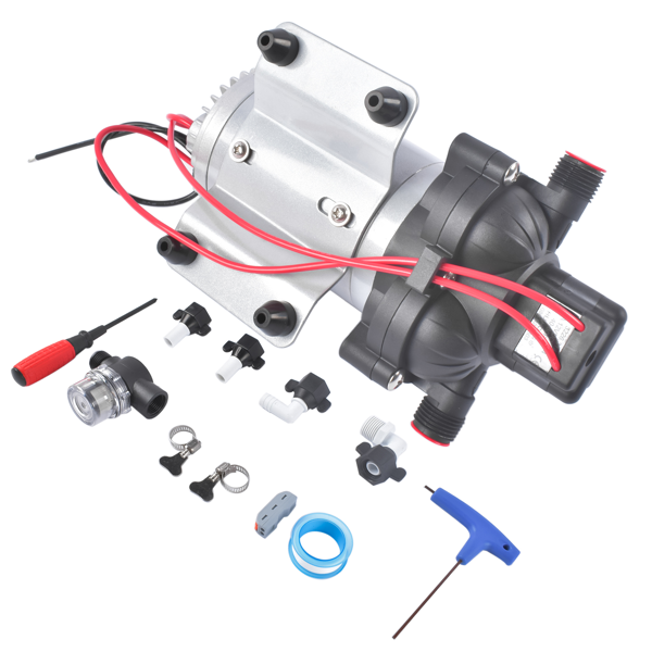 水泵 12V DC RV Fresh Water Pump 3.5 Gallons 45 psi 2088-554-144 Diaphragm Pump for Motorhome-6