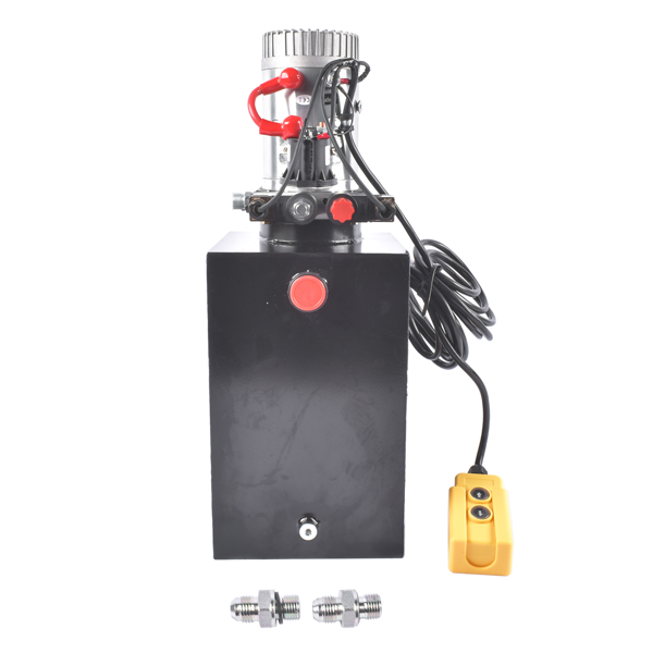 液压泵 DC 12V Electric Hydraulic Pump, 15 Quart Double-Acting Power Unit for Dump Trucks-2