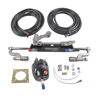 A3 液压方向舵机套件 Boat Steering Kit w/Hydraulic Cylinder (Silver Handle) Fit for Boats HSX-300HP-B