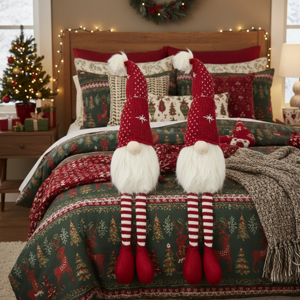 2件套圣诞节侏儒室内外节日派对装饰品可爱的桌面装饰品礼品FBA发货-3