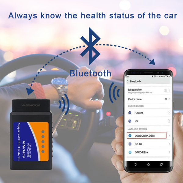蓝牙OBDII OBD2汽车诊断扫描仪自动故障代码阅读器工具检测器(TK/TMEU下自提)-8