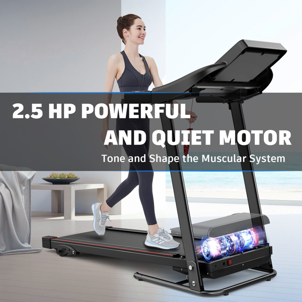 Walking Pad Treadmill Treadmills for Home Folding Treadmill with Incline 3 HP Quiet Brushless, Running Machine 300 Lbs Capacity, App, Pulse Sensor Heart Rate with LCD Display Holder for Cup & Phone-8