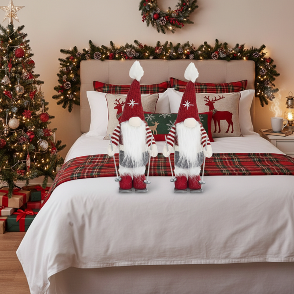 2件套圣诞侏儒节日装饰可爱的桌面装饰品，用于派对礼品和家居展示FBA发货-11