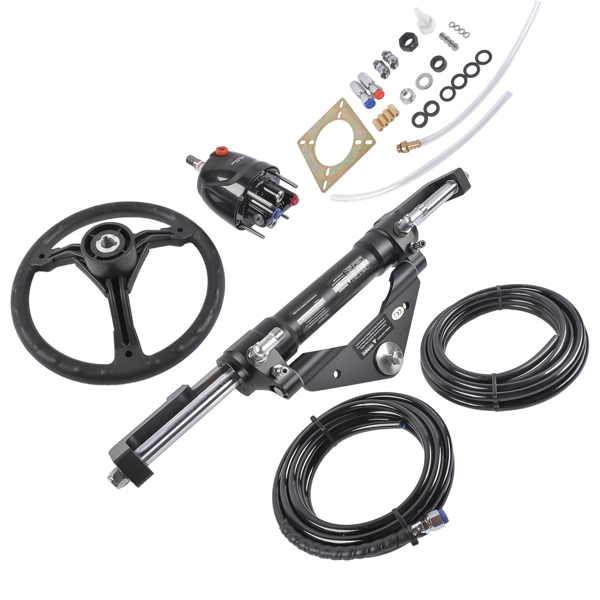 A3 液压方向舵机套件 Hydraulic Outboard Boat Steering Kit + 13.5" Steering Wheel, Hydraulic Helm Pump-7