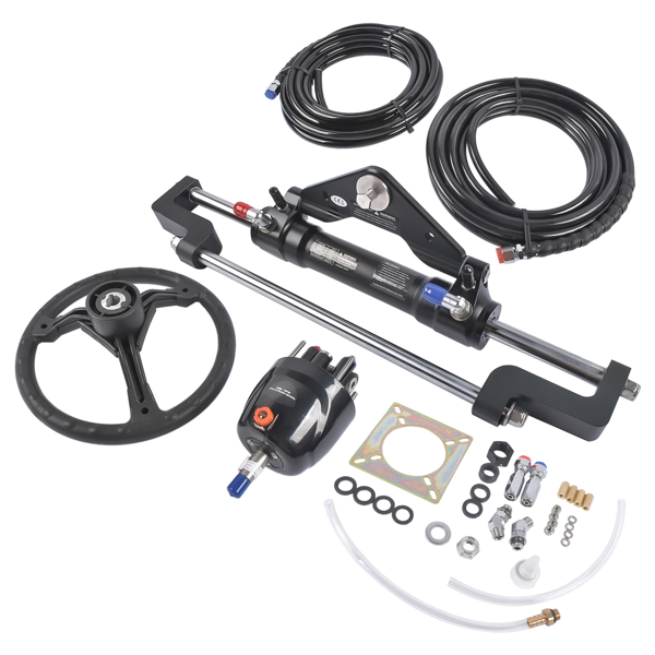 A3 液压方向舵机套件 HO5124 468(KGF) Complete Marine Hydraulic Steering System w/ 2 x 24ft Hoses-2