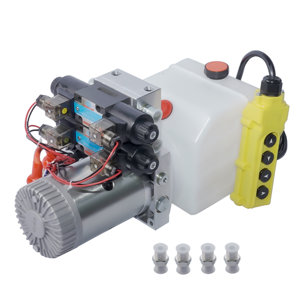 A3 液压泵 Hydraulic Power Unit 4.5 Quart Reservoir 12V DC Double Acting Double Solenoid-6