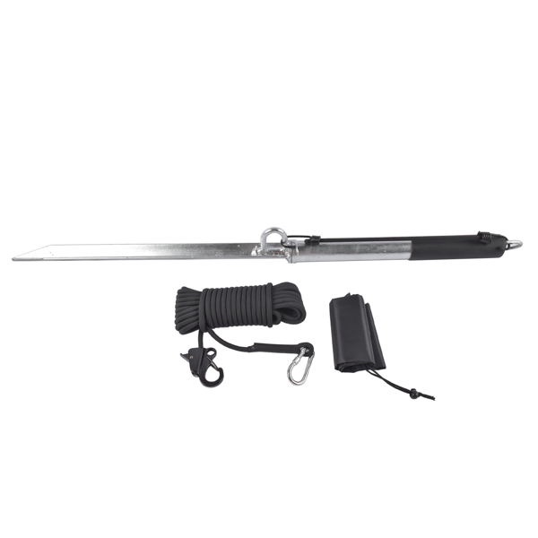 船锚杆 39 Inch Boat Anchor Pole w/ Line & Hook for Shallow Water Shore, Beach, Sandbar-5