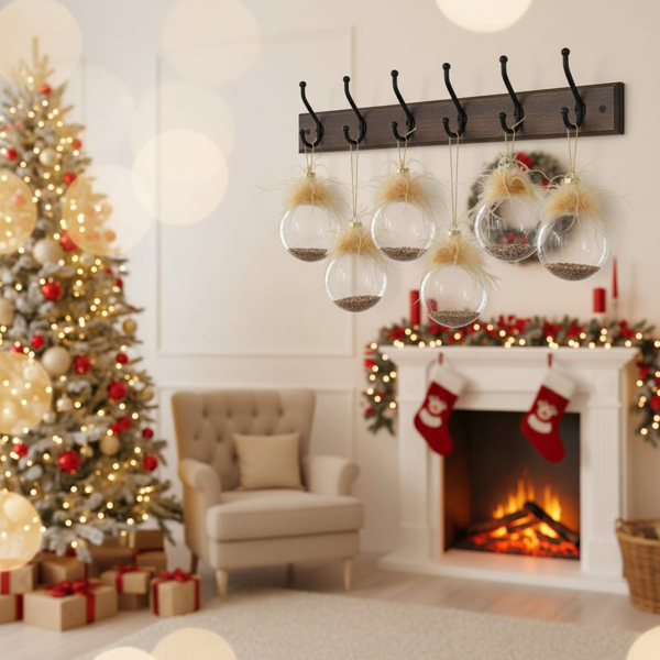 4件套4.7英寸玻璃圣诞球装饰品节日挂树装饰品，用于派对树装饰节日装饰FBA发货-17