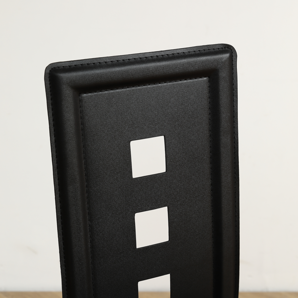 【同款编码：41549207】110CM黑清色餐桌套装（本产品将拆分成两个包裹）桌腿为银色-18