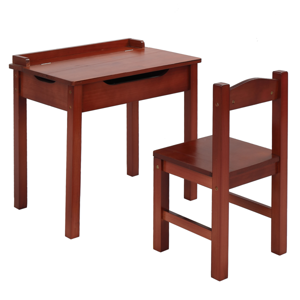 可收纳 长方形 桌面可收纳 深咖色 学习桌椅 儿童桌椅 现代 适用于3岁以上 59*40.5*55cm P2密度板 1se-12