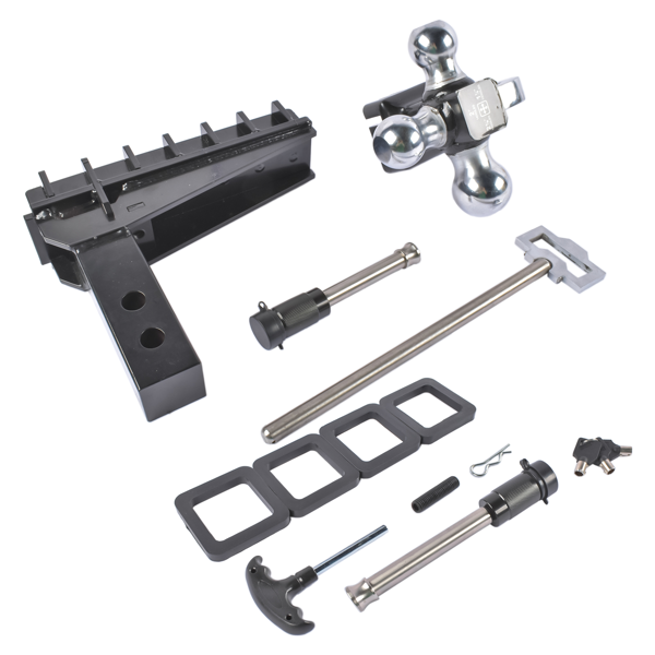 拖车挂接装置 Black Adjustable Trailer Hitch Fits 2.0-Inch Receiver 8" Drop Hitch-6